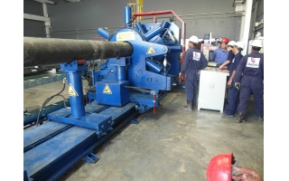 YNJQ 400 bucking machine installation in Yemen, Deltik company